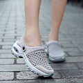 Miniatyrbild 1 av 5: Damer Casual Öka kudde sandaler, andas Mesh Walking Tofflor gray 8