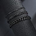 Miniatyrbild 3 av 5: Rostfritt stål Curb Cuban Link Chain Armband 22cm Width 5mm