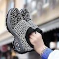 Miniatyrbild 4 av 4: Casual- Chunky Knitted Platform, Walking Sneakers Set-e khaki 40