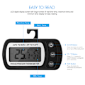 Miniatyrbild 4 av 5: Kök Stor LCD Kylskåp Frys Digital Termometer med Justerbart Ställ Svart