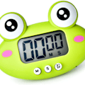 Miniatyrbild 2 av 5: Animal Timer Student Magnetisk Digital Digital 100 Minuters Nedräkningstimer Med Batteri för Kök Skogsgrön Groda