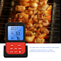 Miniatyrbild 2 av 5: LCD Digital Matlagnings Termometer med Dubbla Probsensorer Timer för Matlagning Bakning BBQ (Svart Bas)