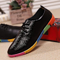 Miniatyrbild 5 av 5: Nya Sneakers i äkta läder som andas för kvinnor 912 Black 9.5