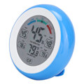 Miniatyrbild 5 av 5: Digital LCD Touch Screen Termometer Hygrometer Temperatur Luftfuktighetstemperaturmätare för Hushåll Inomhus Blå