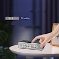 Miniatyrbild 4 av 5: 5W Elektrisk Väckarklocka Halkfri Digital Termometerklocka Multifunktionell Trådlös Laddningsväckarklocka för Sovrum Möte Resa