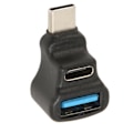 Miniatyrbild 4 av 5: Typ C Splitter Adapter PD 100W Laddning 8K Video 20Gbps 90 Grader Typ C till Typ C USB A Konverterare för Laptop Kontroller