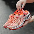 Miniatyrbild 4 av 5: Damer Casual Öka kudde sandaler, andas Mesh Walking Tofflor gray 9