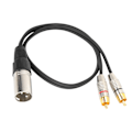 Miniatyrbild 4 av 5: XLR Hane till 2 RCA Ljudsplitterkabel RCA till XLR Adapter Patchkabel för Mixerkonsol Mikrofon Hane 3 m / 9.8ft