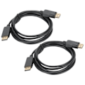 Miniatyrbild 5 av 5: 2st DisplayPort Anslutningskabel DP till DP Kabel 1.8M DP Hane till Hane Adapterkabel