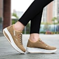 Miniatyrbild 1 av 4: Nya kvinnor Platform Rocking Casual Fashionabla Chunky Designer Sneakers Khaki 5.5
