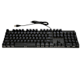 Miniatyrbild 2 av 5: Full Size Mekaniskt Tangentbord 104 Tangenter USB Trådbundet Speltangentbord med Numeriskt Tangentbord Röd Switch för Windows Svart