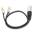 Miniatyrbild 1 av 5: XLR Hane till 2 RCA Ljudsplitterkabel RCA till XLR Adapter Patchkabel för Mixerkonsol Mikrofon Hane 3 m / 9.8ft
