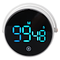 Miniatyrbild 5 av 5: Digital Kökstimer Magnetisk Stor LED-Display Nedräkningstimer för Matlagning Klassrum Fitness Vit