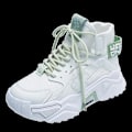 Miniatyrbild 1 av 4: Kvinnor Casual Plattform Mode Andas Tjock sula Tenis Baskets Sneakers green 38