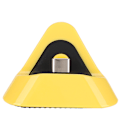 Miniatyrbild 1 av 5: Bärbar Triangulär Typ C Laddningsbas Metallbotten Laddare för Switch / Lite Värd (Gul)