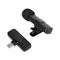 Miniatyrbild 5 av 5: Trådlös Lavalier Slagmikrofon Brusreducerande USB Typ C Auto Sync Uppladdningsbar Trådlös Clip On Mikrofon