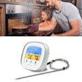Miniatyrbild 5 av 5: Digital Timer Termometer Touch Screen Rostfritt Stål Kötttermometer för Kök BBQ Vit