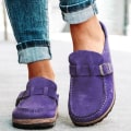 Miniatyrbild 2 av 5: Kvinnor Sommar Flat Slip-on Casual Sneakers purple 8.5