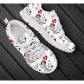 Miniatyrbild 5 av 5: Vårdsjuksköterska Ballerinaskor, Söta tecknade sneakers för damer Set-1 43 / HMF1347AQ