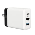 Miniatyrbild 5 av 5: Bärbar Dockningsladdare Adapter 3 i 1 Snabbladdning HD Multimedia Interface PD 65W USB C Laddare för Switch OLED 100?240V Svart Vit EU-kontakt