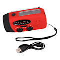 Miniatyrbild 2 av 5: Nödradio Bärbar 3 Laddningsmetoder Handvev Teleskopantenn 3 Pärlor LED-ficklampa Väderradio Röd Europeisk Stil