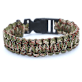Miniatyrbild 5 av 5: Utomhusresor Camping Tunn Army Green Flätad Cobra Weave Plast Armband Red