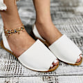 Miniatyrbild 1 av 5: Dam Flats Casual Peep Toe-skor ( set 1) White 7.5