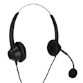 Miniatyrbild 2 av 5: Telefonheadset 2,5 mm-kontakt Brusreducering Binaural Trådbunden Call Center-hörlurar med mikrofon för hemmakontor
