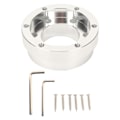 Miniatyrbild 1 av 5: 70mm Rattstyrningsadapterplatta i legering Navadapterplatta för Logitech för Momo för Sparco 13 14 tum PCD Rattar Silver
