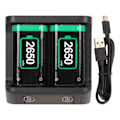 Miniatyrbild 1 av 5: Snabbladdningsbatteripaket för Xbox, 2 st, 2650 mAh, Uppladdningsbart batteripaket med laddare för Xbox One Series S