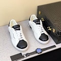 Miniatyrbild 1 av 5: Låg-top Casual, läder Sneaker (set-b) Black White A 41