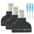 3 Set RJ45 Hane till 8-Pin Skruvterminal Kontakt Adapter Plugg Jack för AV Digital