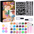 Miniatyrbild 1 av 5: Glitter Tatuering Set Temporär Smink Kropp Ansiktsfärg för Vuxna Tonåringar Barn