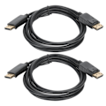 Miniatyrbild 4 av 5: 2st DisplayPort Anslutningskabel DP till DP Kabel 1.8M DP Hane till Hane Adapterkabel