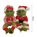 Miniatyrbild 2 av 5: Grinch plyschdocka Jul Reborn Baby Grinch Latex fylld leksak Julpresent Striped