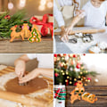 Miniatyrbild 5 av 5: 8 st/set 3D-formar i rostfritt stål med julgran, snögubbe, släde, älg bakform för julfest