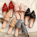 Miniatyrbild 4 av 5: Damtofflor Mules Plattformsandaler Red 38