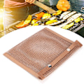 Miniatyrbild 2 av 5: Non-Stick Grillnätspåse Återanvändbara Grillpåsar Grillverktyg för Utomhuspicknick (Brun 22x27cm)