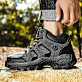 Miniatyrbild 4 av 5: Vattentäta sneakers/skor i läder för män No Plush Black 7