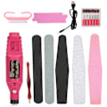 Miniatyrbild 1 av 5: USB Nagelborr Pen Tåseparator Fil Dammsborste Nagelbandstrimmer Manikyr Verktygsset
