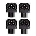 Miniatyrbild 3 av 5: 4 st IEC320 C6 till IEC320 C5 Strömadapter Plug and Play C6 till C5 Rätvinklig 90 Graders Strömadapter för UPS PDU Server