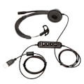 Miniatyrbild 4 av 5: USB-headset för affärer med brusreducering, ensidig öronhörlur, stöd för volymjustering av samtal, mikrofonstängning