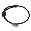 Miniatyrbild 2 av 5: Typ C till Typ C Vinkel Datakabel 100W Snabbladdning Slitstark Guldplätering Plug and Play USB-kabel för Laptops 50cm/19.7in