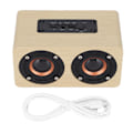 Miniatyrbild 1 av 5: Trådlös Bluetooth-högtalare i trä, retro subwoofer AUX stereohögtalare för hemmet, surfplatta, bambuträfärg