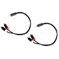 Miniatyrbild 3 av 5: 2st RCA Splitterkabel 1 Hane till 2 Hona Stereo Guldpläterad RCA Y Adapterkabel för HDTV Subwoofer