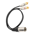 Miniatyrbild 5 av 5: XLR Hane till 2 RCA Ljudsplitterkabel RCA till XLR Adapter Patchkabel för Mixerkonsol Mikrofon Hane 3 m / 9.8ft