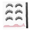 Miniatyrbild 1 av 5: 3 Par Lösögonfransar Flytande Eyeliner Pincett Set Vattentät Ögonmakeup Verktyg 3D-03
