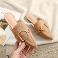 Miniatyrbild 5 av 5: Kvinna Mules Plattform Tofflor Sandaler Red 34