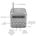 Miniatyrbild 4 av 5: Trådlös Stereo Retro Högtalare Bluetooth Högtalare med LED Digital Display Bärbar FM-radio för Mobiltelefoner Surfplattor Bärbara datorer