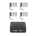 Miniatyrbild 5 av 5: 4 st 903048 3.7V 2000mAh RC Drönarbatteri Portabelt UAV Litiumbatteri med Laddare för KY601S H11D H11C RC Quadcopter